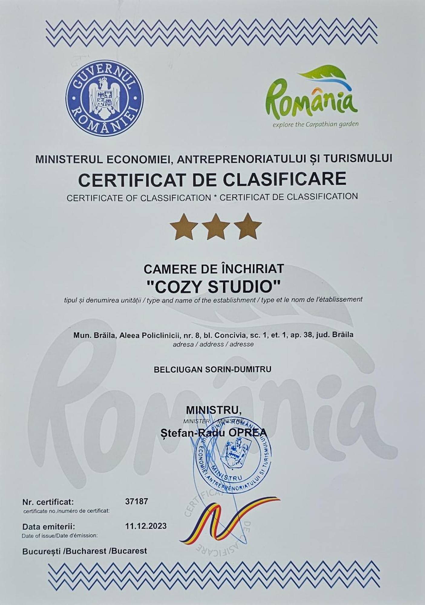 Cozy Studio Brăila Exteriör bild